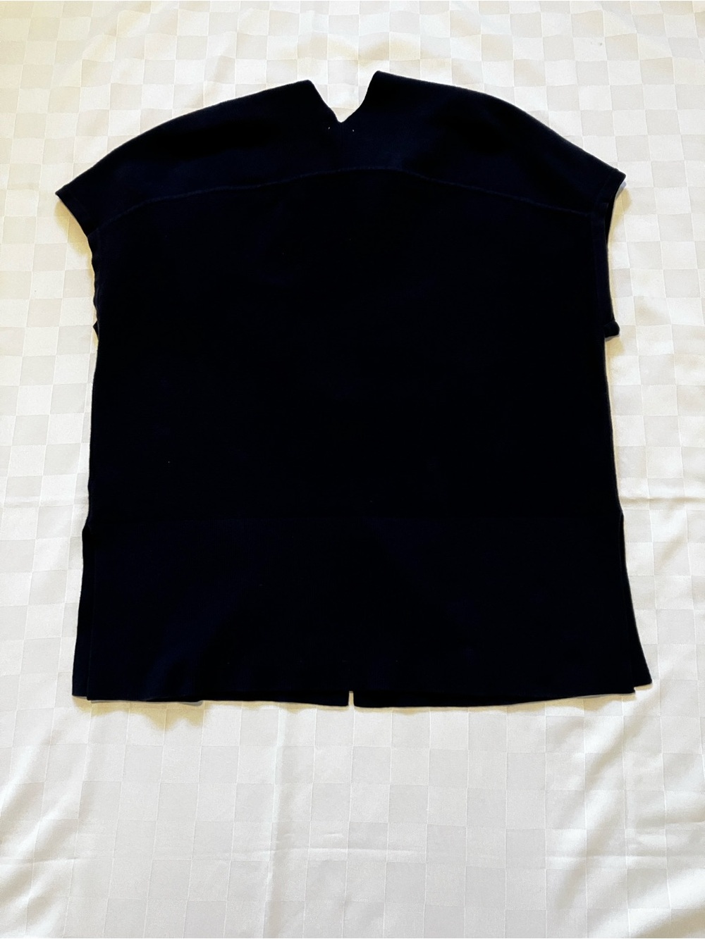 J. Jill Navy Blue Ribbed Knit Vest, XL